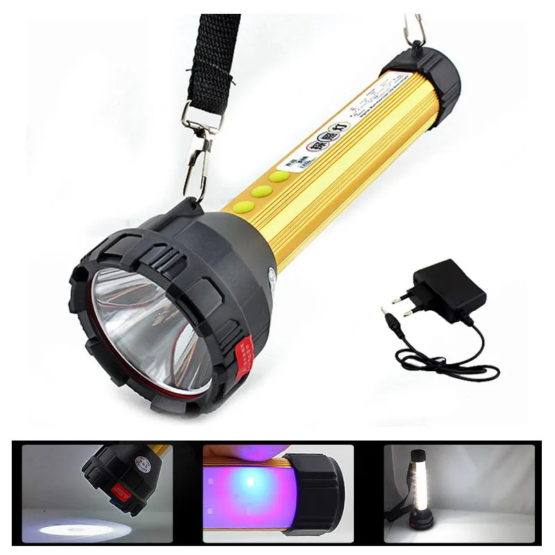

Multifunction 3 in 1 camping flashlight torch high power led flash light powerful led lanterns rechargeable warning searchlight