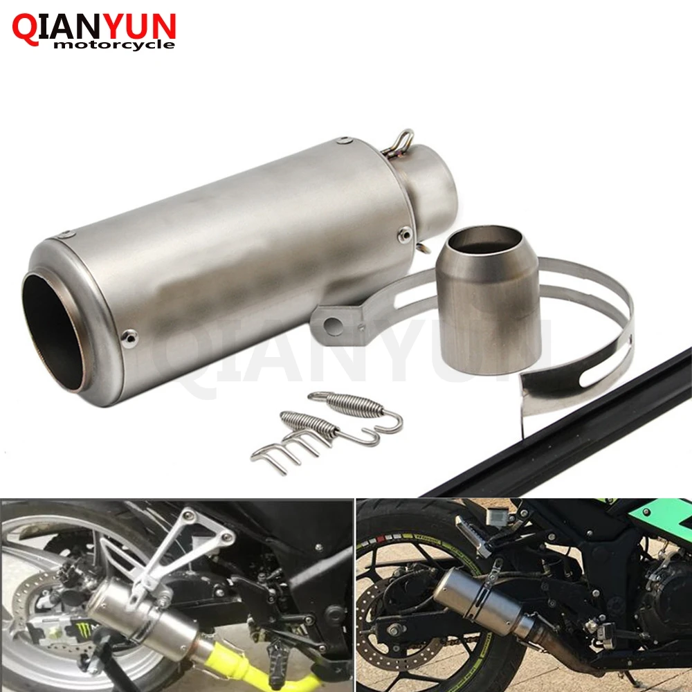 

51mm 60mm universal motorcycle escape motorcycle off-road motorcycle exhaust pipe muffler For Kawasaki Ninja 300R 300 EX300 250
