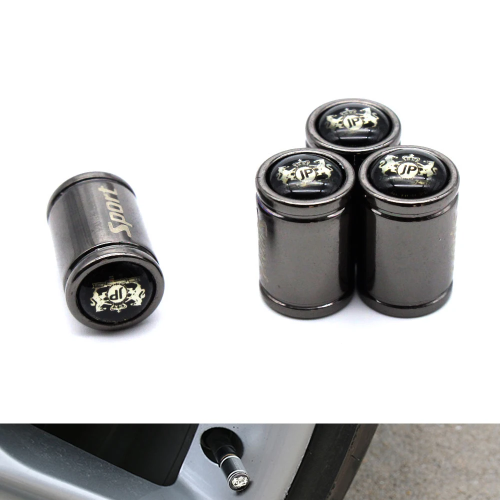 4 Pcs/Set Copper Chrome Tire Valve Stem Cap Tire Wheel Stem Air Valve Caps for Auto Carsin