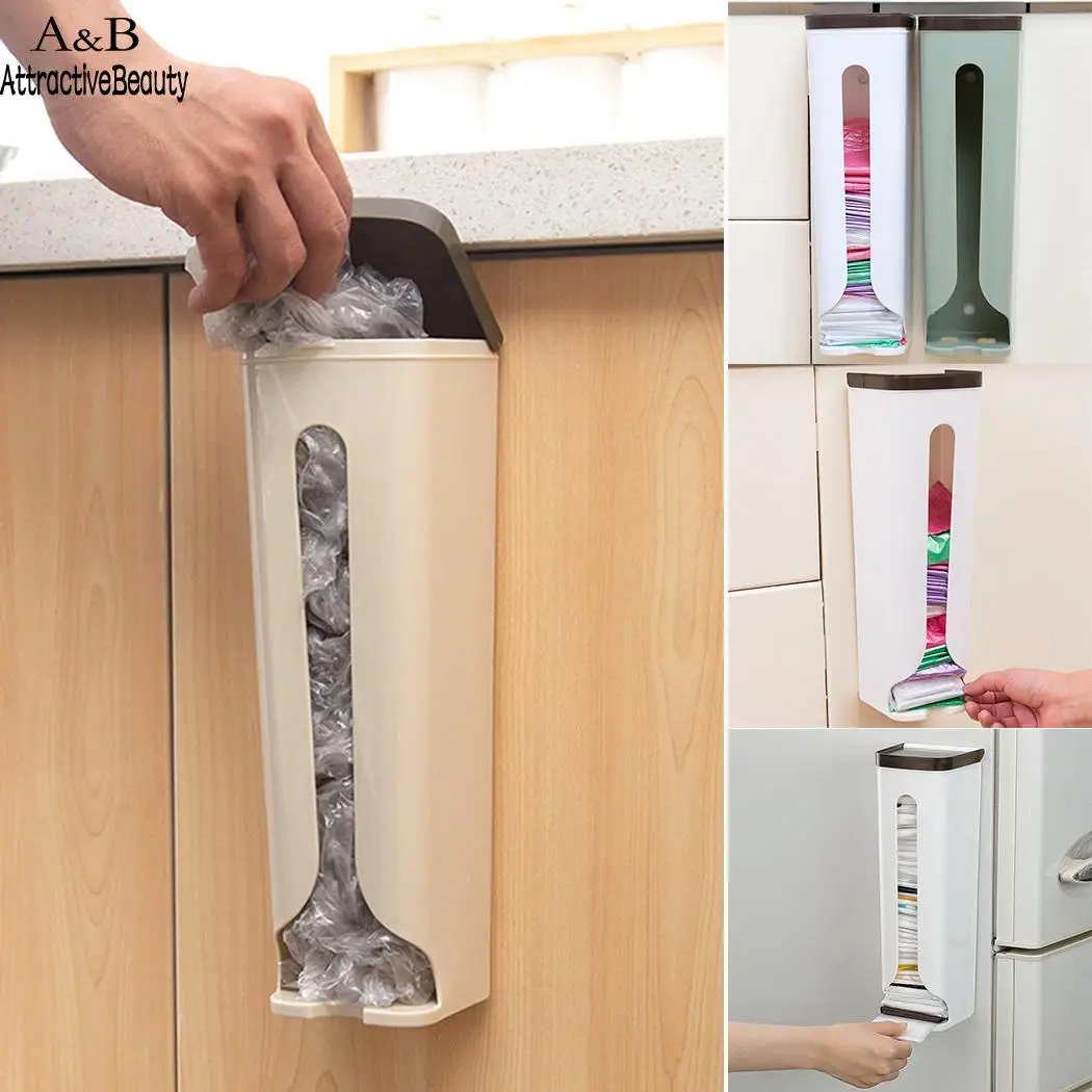 

Garbage Wall Mount Storage Plastic Kitchen New Bags Storage Box Organizer