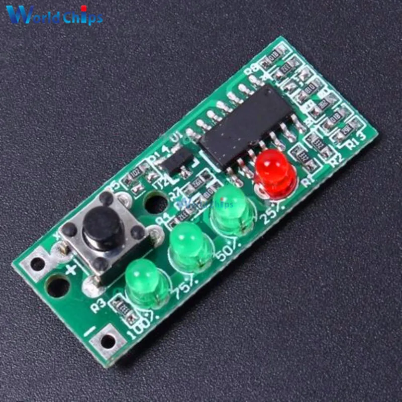 Индикатор емкости аккумулятора 4 светодиода модуль дисплея для 3S 9 12 6 в|module
