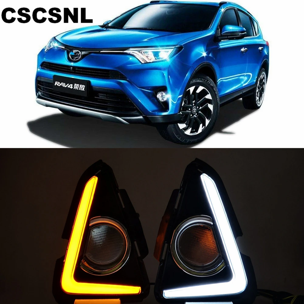 CSCSNL 1 комплект для RAV4 2016 2017 2018 12V АБС пластик Автомобильный светодиодный DRL Дневной