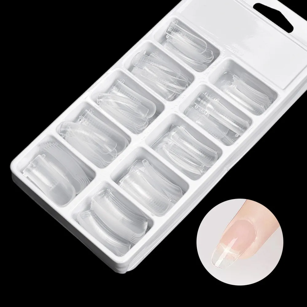 

100pcs Extension Nail Form Guide Gel Nail Tip Polish Styling Tools Forms for Reusable Finger Extension Nail Art UV Builder Poly