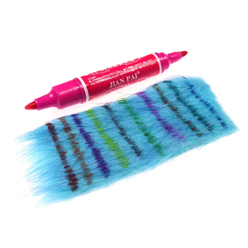 Conjunto de Voar Bimoo Novo Cores Amarrando Marcador Permanente Rápido Seco Voar Streamer Barrado Coloração Pesca Equipamento Acessórios 12 - 4 High Quality Esporte e Lazer