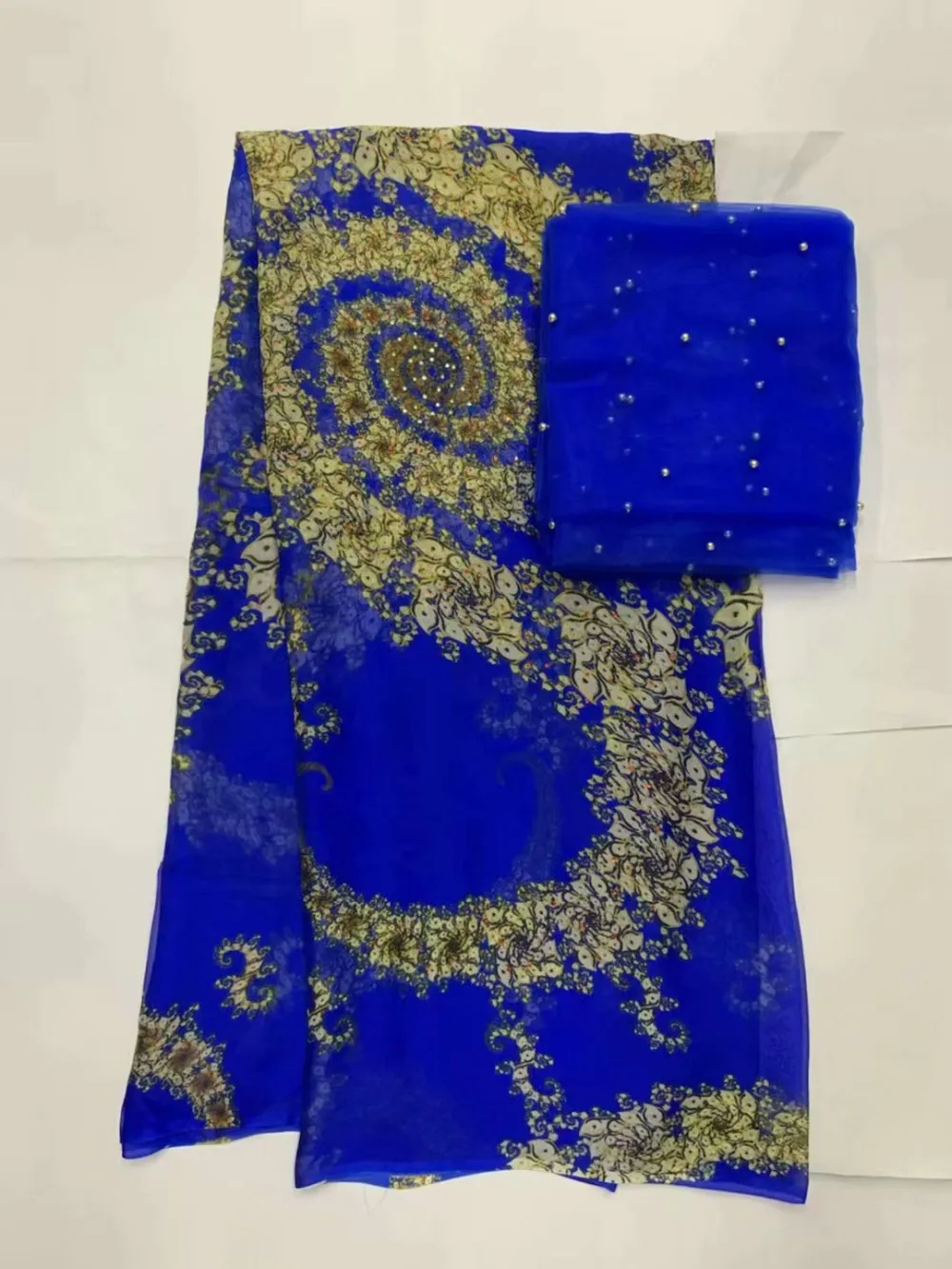 

100% silk fabric print latest african laces 2019 blue french lace fabric swiss voile lace in switzerland 7yard/set