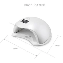 SUN5 48 Вт светодиодный/УФ лампа для ногтей с низким тепловым режимом Сушилка для ногтей Гель-лак отверждения твердый гель Расширение с нижней ЖК-дисплей инструменты для дизайна ногтей