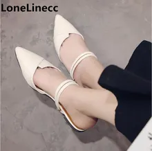 

2018 summer Flats Sandals women Pointed sexy flat slippers fashion casual fur shoes women flip flops Slides dress shoes woman 88