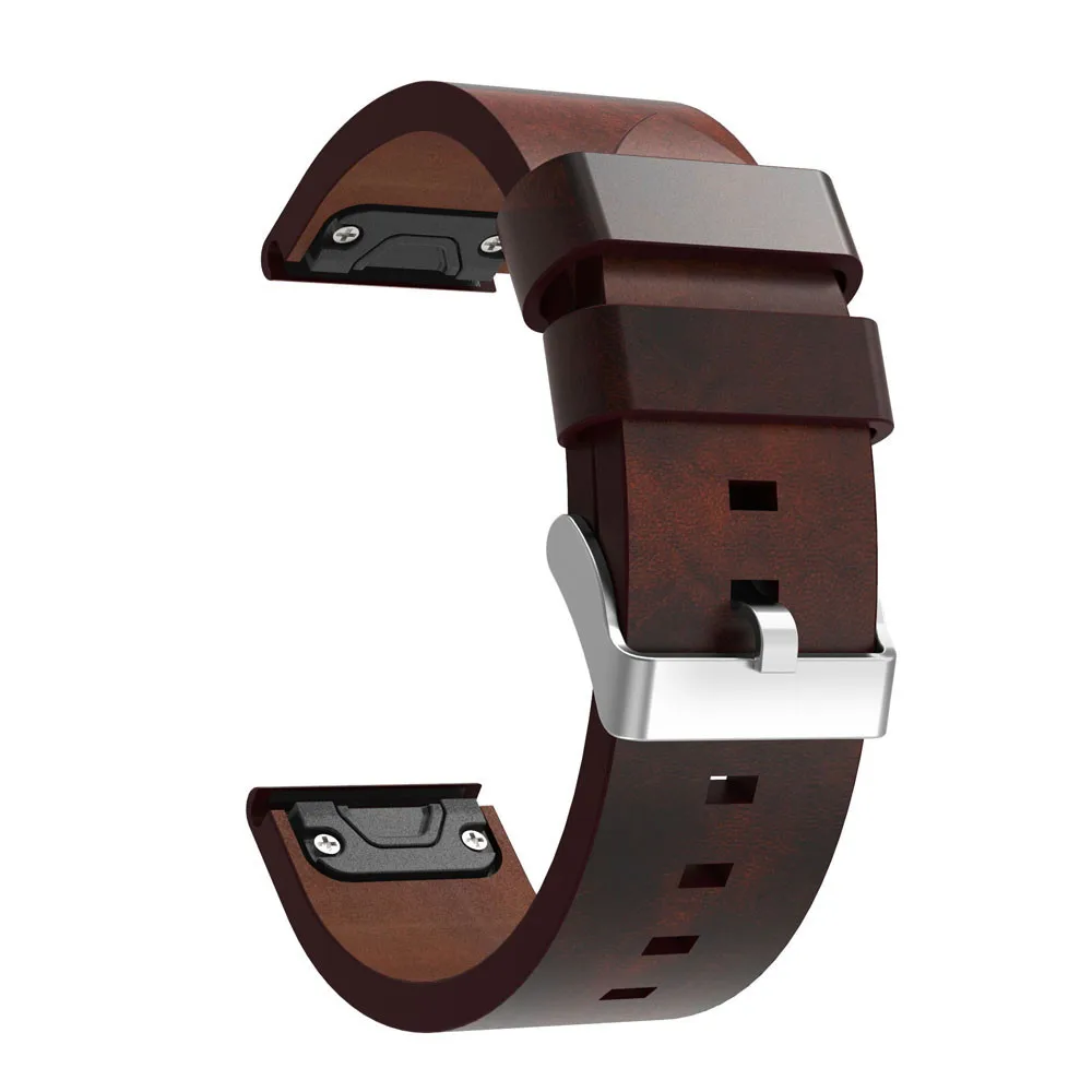 

New Elegant Luxury Watchband Leather Strap Replacement Watch Band With Tools For Garmin Fenix 5 Plus Drop Shipping