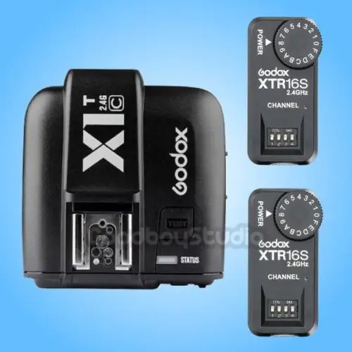 Godox X1T-C 2.4G TTL Wireless Transmitter for Canon+ 2PCS XTR-16S Wireless Flash Receiver
Godox X1T-C 2.4G TTL Wireless Transmitter for Canon+ 2PCS XTR-16S Wireless Flash Receiver