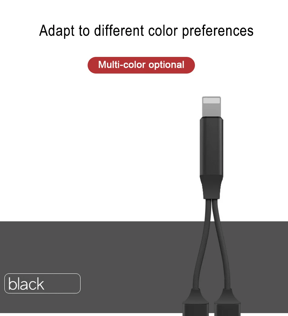 !ACCEZZ Fast Charge Jack Earphone Cable 2 in 1 Adapter For iphone 7 8 Plus X IOS 10 11 Lighting Charging&Audio&Calling Connector (10)