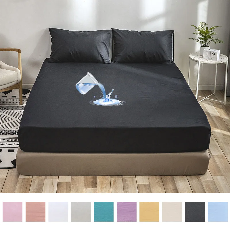 

Waterproof Mattress Cover Soft Fitted Sheet with Elastic Bed Mattress Protector Cover Air-Permeable Mattress Pad Bed Cover Mat