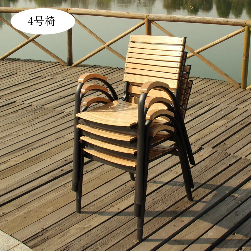 A Combination Of Teak Wood Outdoor Furniture Chairs Balcony Garden