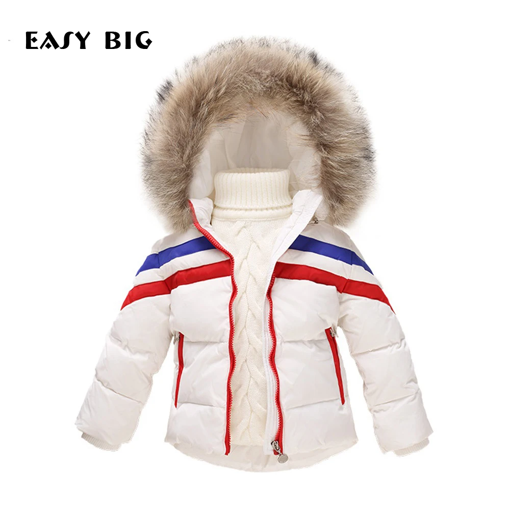 

EASY BIG Winter Warm Hooded Children Down Jacket For Girls Unisex Children Parkas Jacket For Boys CC0128