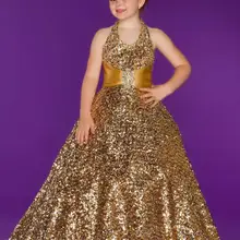 Золотые Платья с цветочным узором для девочек на свадьбу, год, платье для первого причастия, рождественские платья для девочек