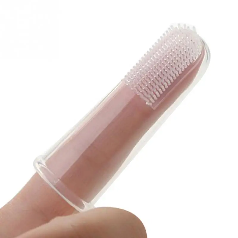 

5*2.5cm New Soft Silicone Safe Pets Toothbrush Dog cat Finger Toothbrush Gum Brush For Clear Massage