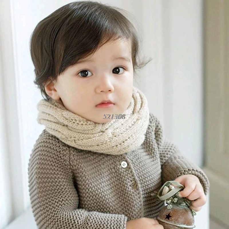 

Kids Baby Boy Girl Winter Warm Knitting Soft Scarf Candy Scarf Snood Protection Material Baby Skin Care Scarf 5 Colors