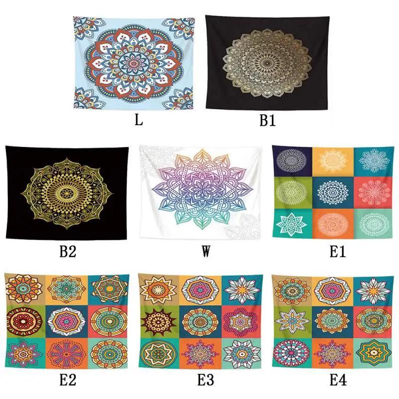 

Wall Hanging Home Polyester Rectangle Tapestry Towel Tablecloth Decoration Wall Hanging Indian Mandala Psychedelic Tapestry