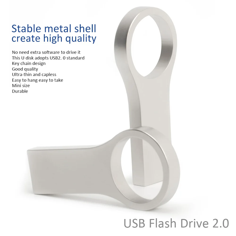 LEIZHA брелок для ключей USB флэш накопитель металлическая флеш карта 64 ГБ 32 16 8 4