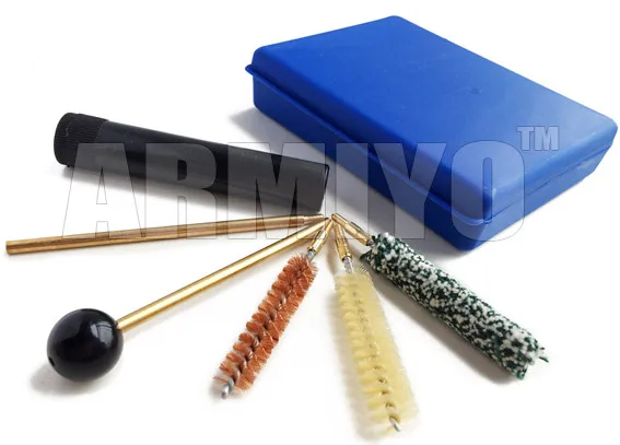 Armiyo. 38Cal 357Cal 9 ملليمتر بندقية تتحمل فرشاة تنظيف كيت مسدس برميل نظافة النحاس قضيب مربع تخزين مقبض اطلاق النار اكسسوارات