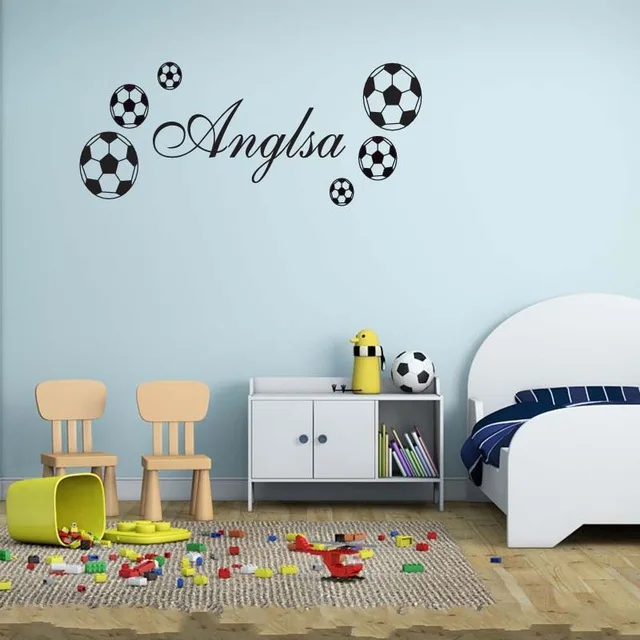 DIY Наклейка на стену футбольный мяч спортивная одежда для мальчиков логотипа