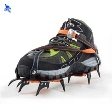 1 пара Professional Climbing Enhanced marganese steel 10 Зубы, клыки шипы для льда Нескользящие наружные походные лыжные снежные Захваты