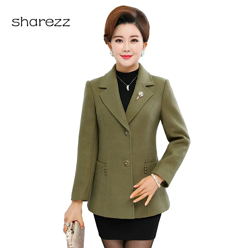 

New Autumn Winter Women Wool Coat Temperament 2019 Female Woolen Coat Outerwear Slim Plus Size XL5XL Women's Winter Coat