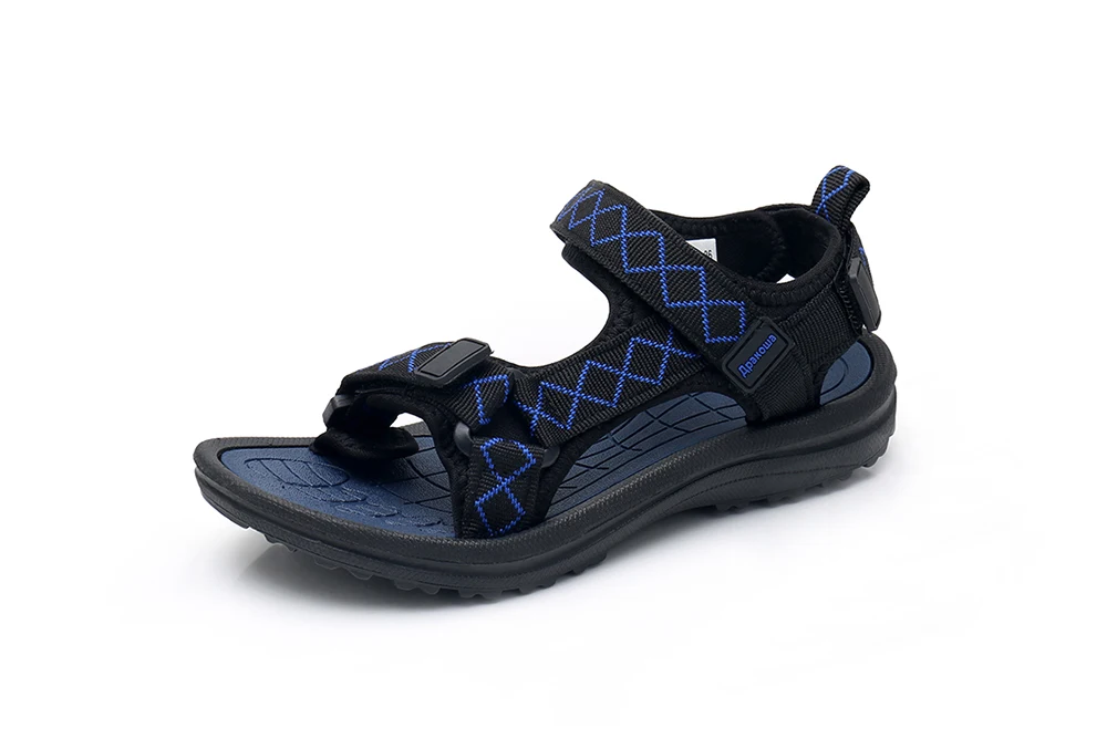 Apakowa Unisex Little Kid Boys Girls Summer Peep-Toe Beach Walking 3 Strap Sport Sandals Child Washable Quick Drying Water Shoes