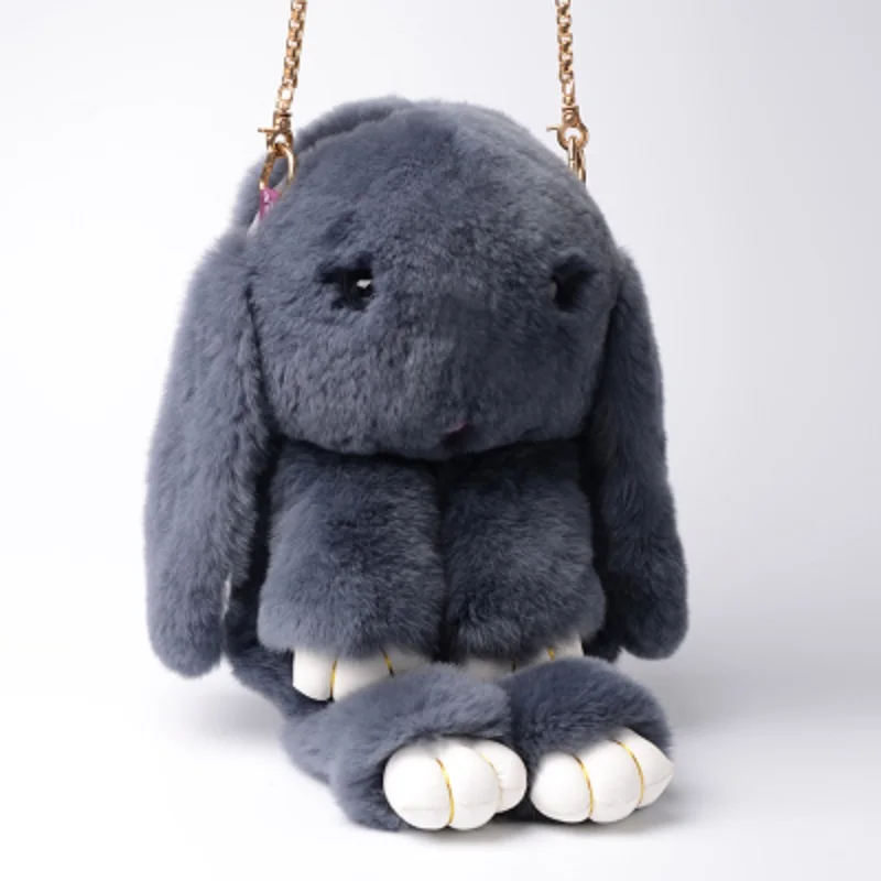 Rabbit fur leather chain female models new winter grass bag diagonal