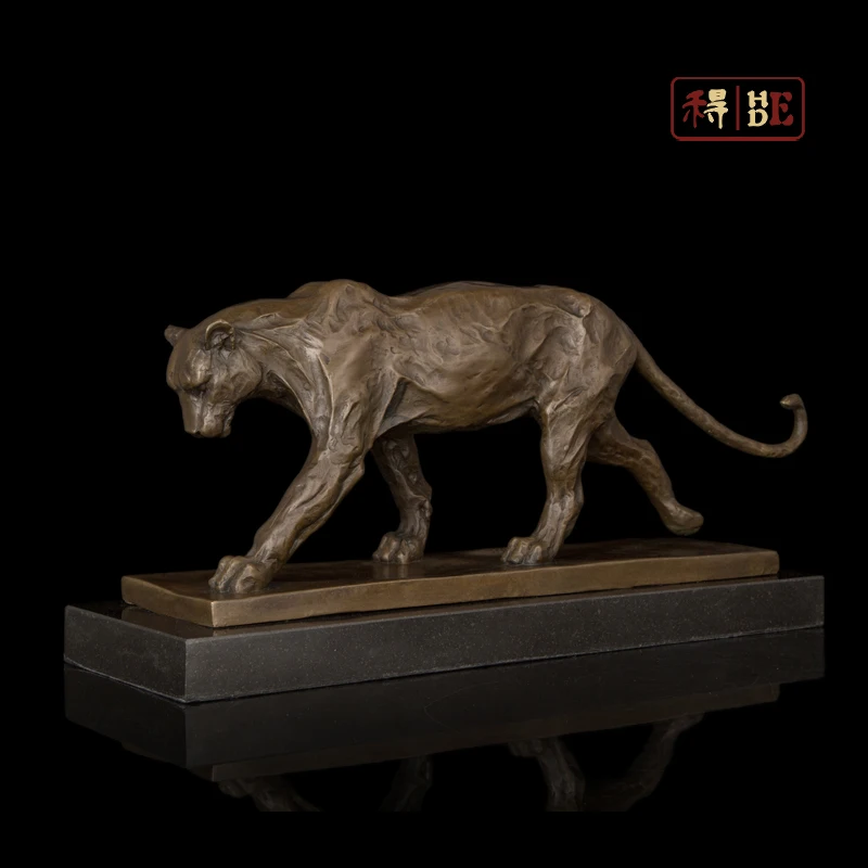 

Wo copper copper sculpture art Home Furnishing soft outfit "leopard" DW-082 study ornaments