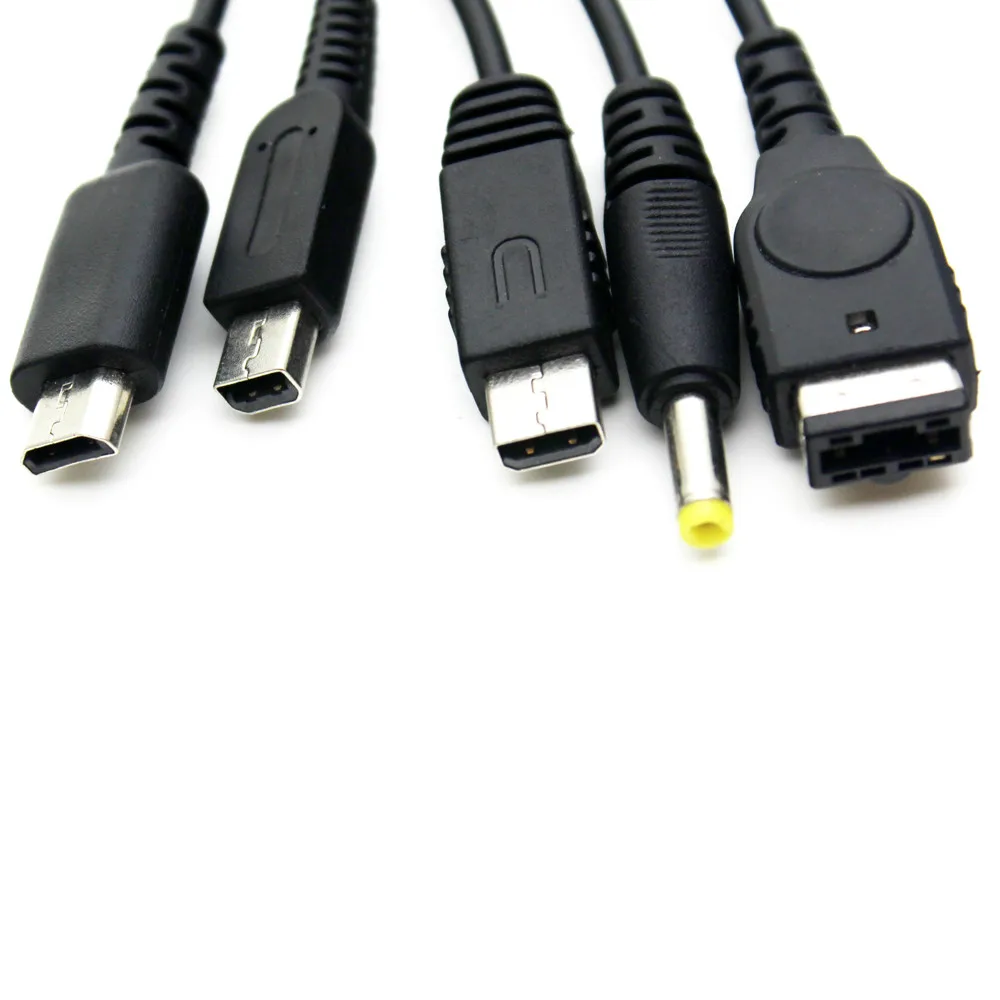 5in1 USB Charging Cable Charger for PSP/ Nintendo/ WII U/ GBA SP/ 3DS