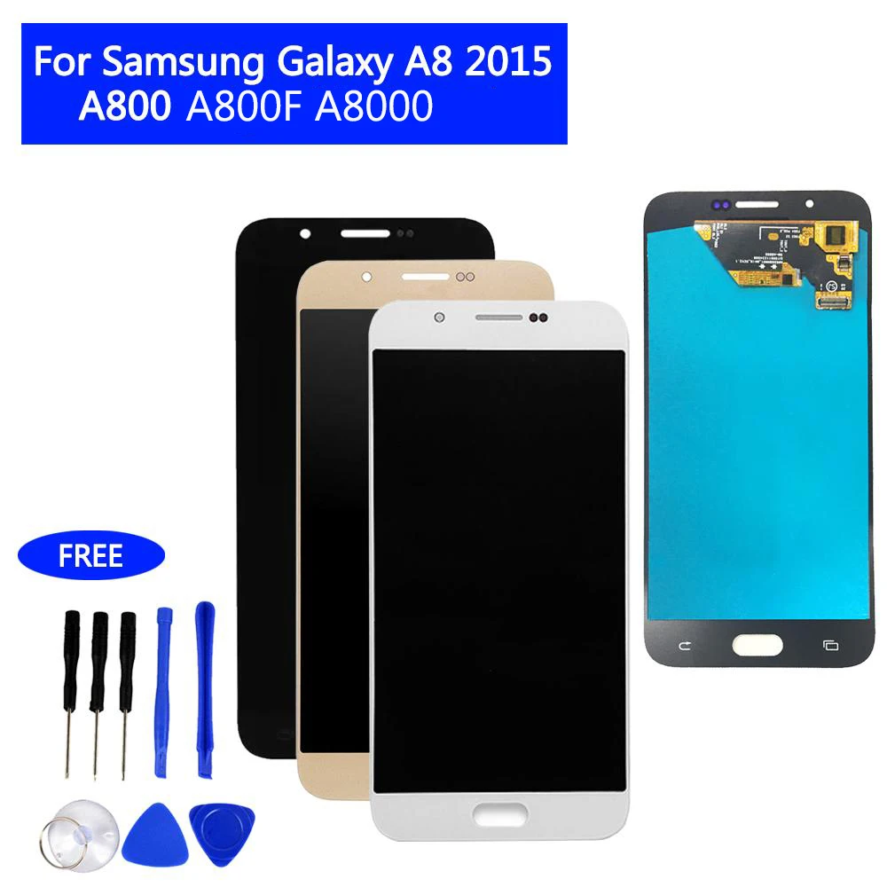 

Super AMOLED LCD Display Touch Screen Digitizer For Samsung Galaxy A8 2015 A800 A800FA8000 Assembly Replacement