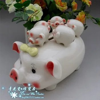 

, blessing pig ceramic piggy bank piggy bank small decoration