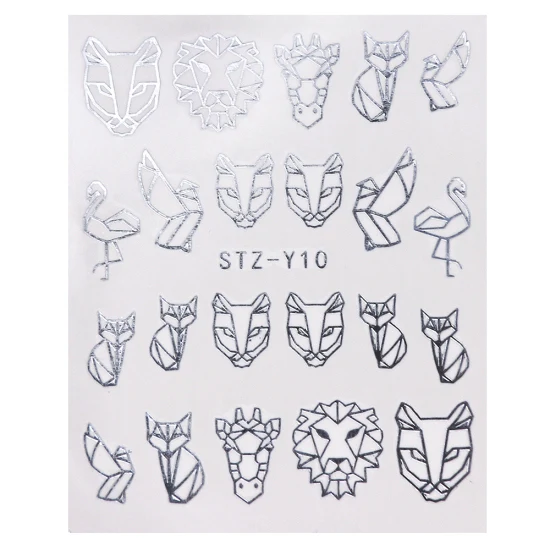 1 шт Новые красивые серебряные Водные Наклейки, слайдеры, ювелирные изделия, губы, цветы, дизайн, уникальный дизайн ногтей, маникюрные украшения, TRSTZ-YS - Цвет: STZ-Y10 Silver