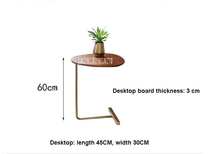 KDR-777, Маленький журнальный столик, современный простой прикроватный столик в скандинавском стиле, железный твердый деревянный столик, мини креативный чайный столик