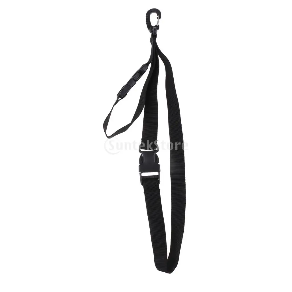 Scuba Diving Dive Diver Fin and Mask Keeper Webbing Holder Strap Lanyard Double Loop with Quick Release Buckle, Swivel Clip