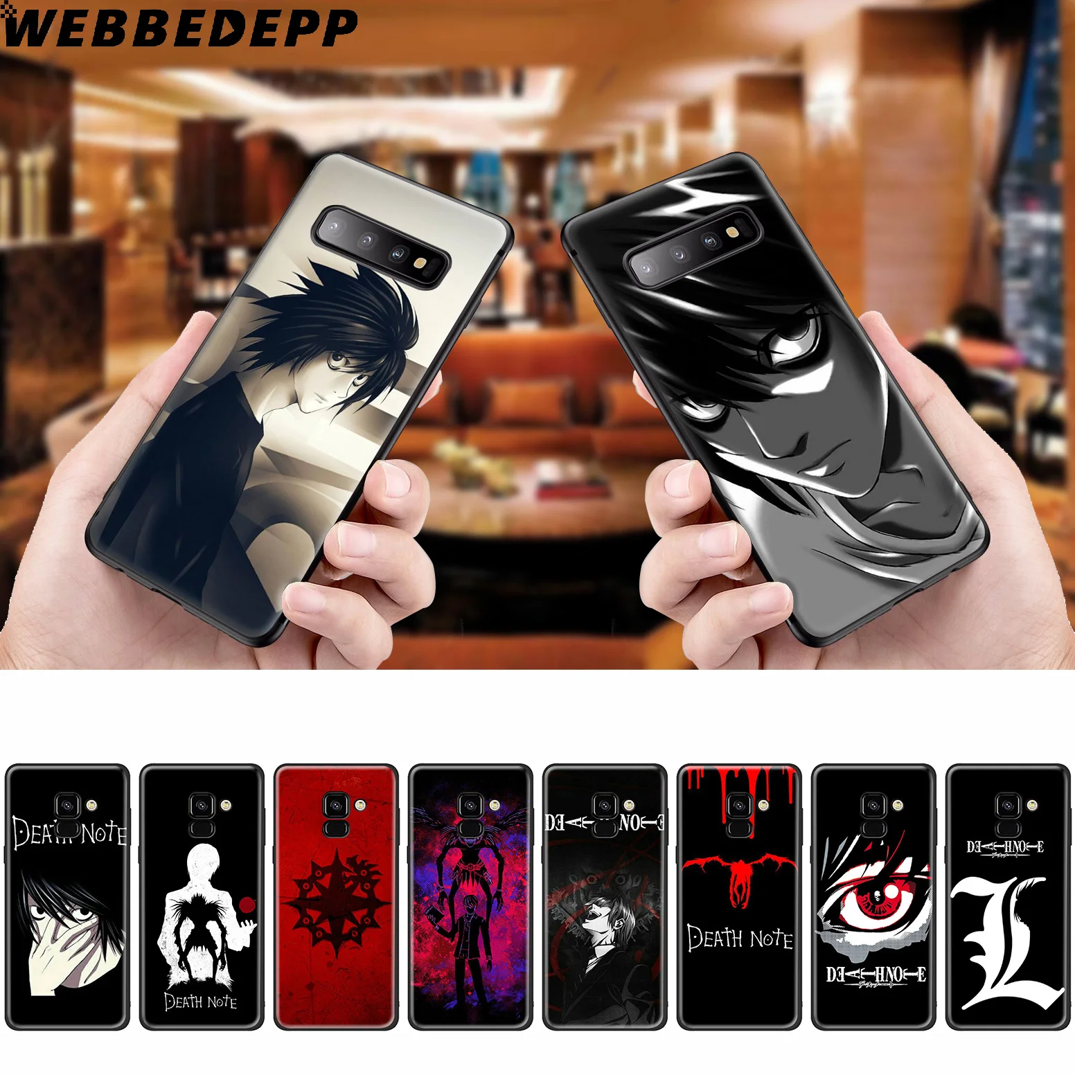 WEBBEDEPP Anime Death Note Silicone Case for Samsung Galaxy A3 A5 A6 A7 A8 A9 A10 A20 A30 A40 A50 A70 M10 M20 M30 |