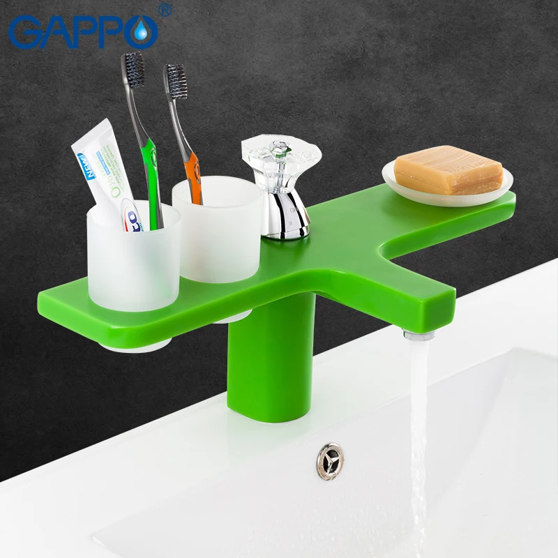 

GAPPO blue Basin faucet basin water sink mixer waterfall faucet deck mount water taps bathroom mixer
