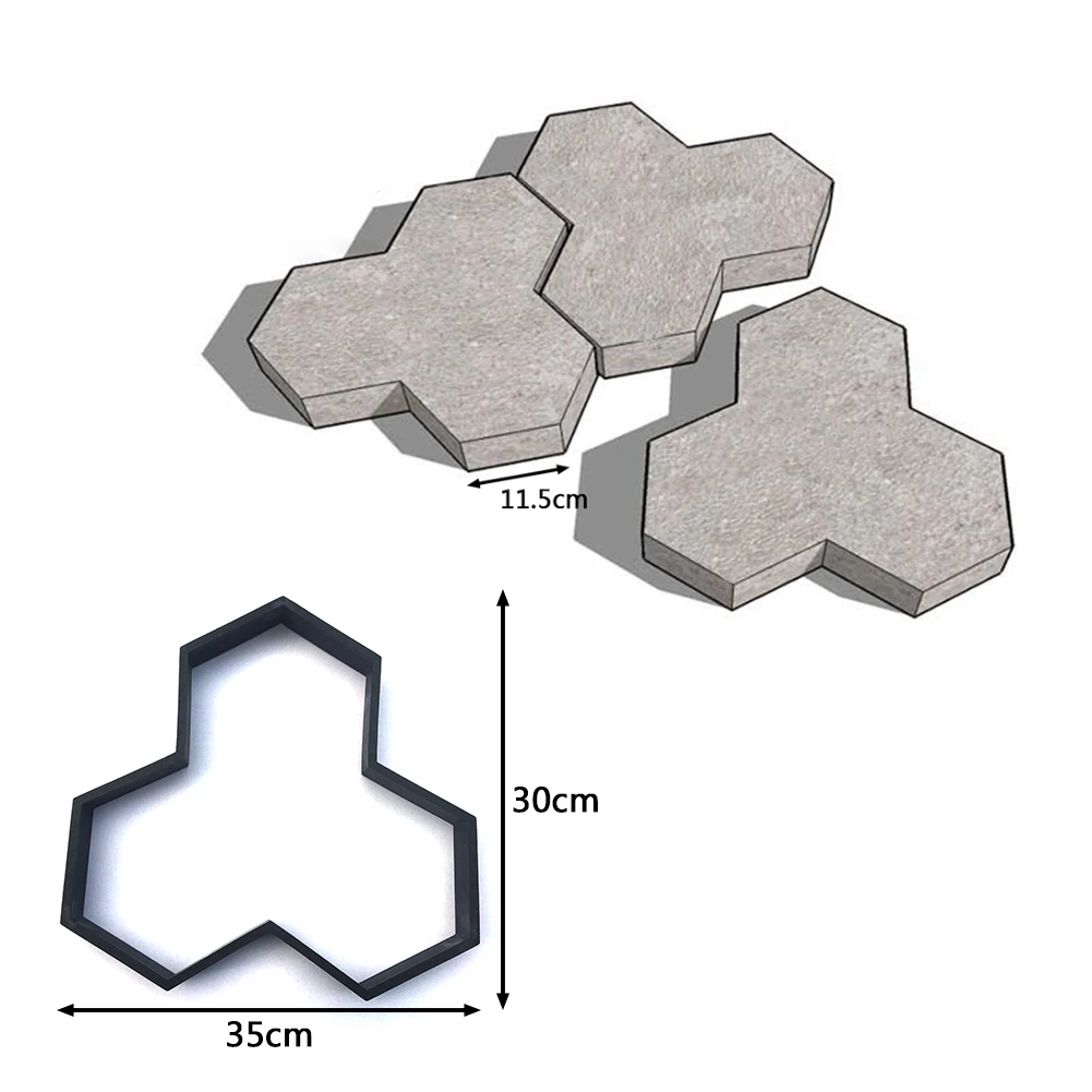 Y Форма тротуарной формы DIY Путь кирпичная форма пластиковая напольная плитка цемент, бетон плесень камень ходьба путь производитель дорога Садовые принадлежности