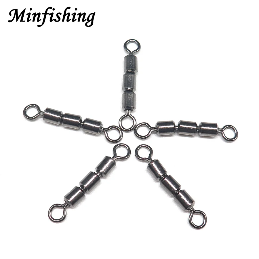 Minfishing 25 шт. рыболовный Вертлюг из нержавеющей стали 3 шарнира вертлюг для ловли