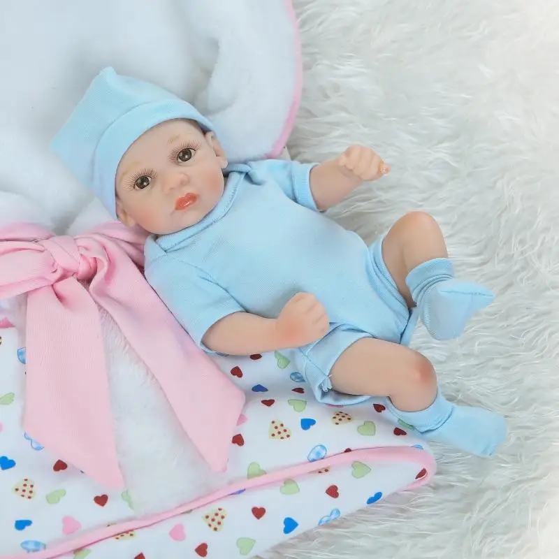 26 см силиконовые мини куклы-близнецы, очаровательные реалистичные куклы новорожденных, модная Кукла, подарок на год, реквизит для фотосессии