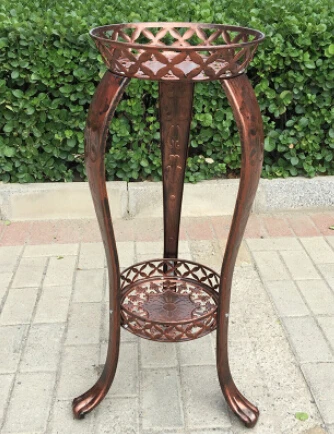 Wrought iron flower. The indoor floor balcony bracketplant jardiniere