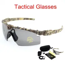 Военные солнцезащитные очки с защитой от уф400 лучей, тактические мужские очки для стрельбы, охоты, пеших прогулок, мужские уличные очки с 3 линзами