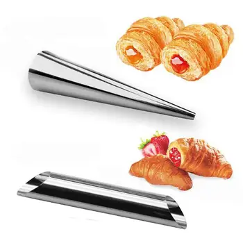 

12pcs/set Stainless Steel Cannoli Form Horn Molds Cannoli Tubes Pastry Cream Horn Moulds Baking Accessories