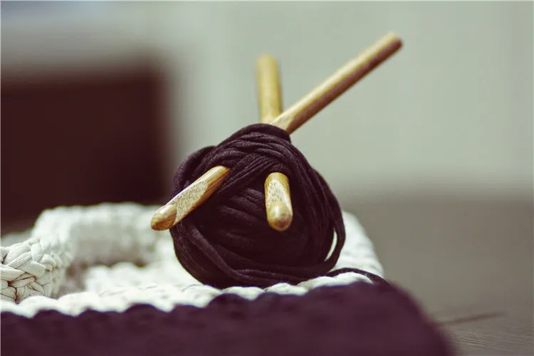 12 шт бамбуковый вязальный крючок набор смешанных размеров 3,0-10,0 мм вплетать в пряжу спицы свитер шарф ковер DIY ремесло инструмент для вязания