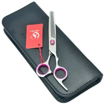

6.5 Inch Meisha Japan Steel 440C Dogs Hair Thinning Shears for Groomer Straight Curved Pet Cutting Scissors Styling Tools HB0058