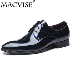2018 Новая Мода оксфорды Для Мужчин's Представительская обувь классические острый носок свадебные обувь с мягкой подошвой для мужчин Бизнес