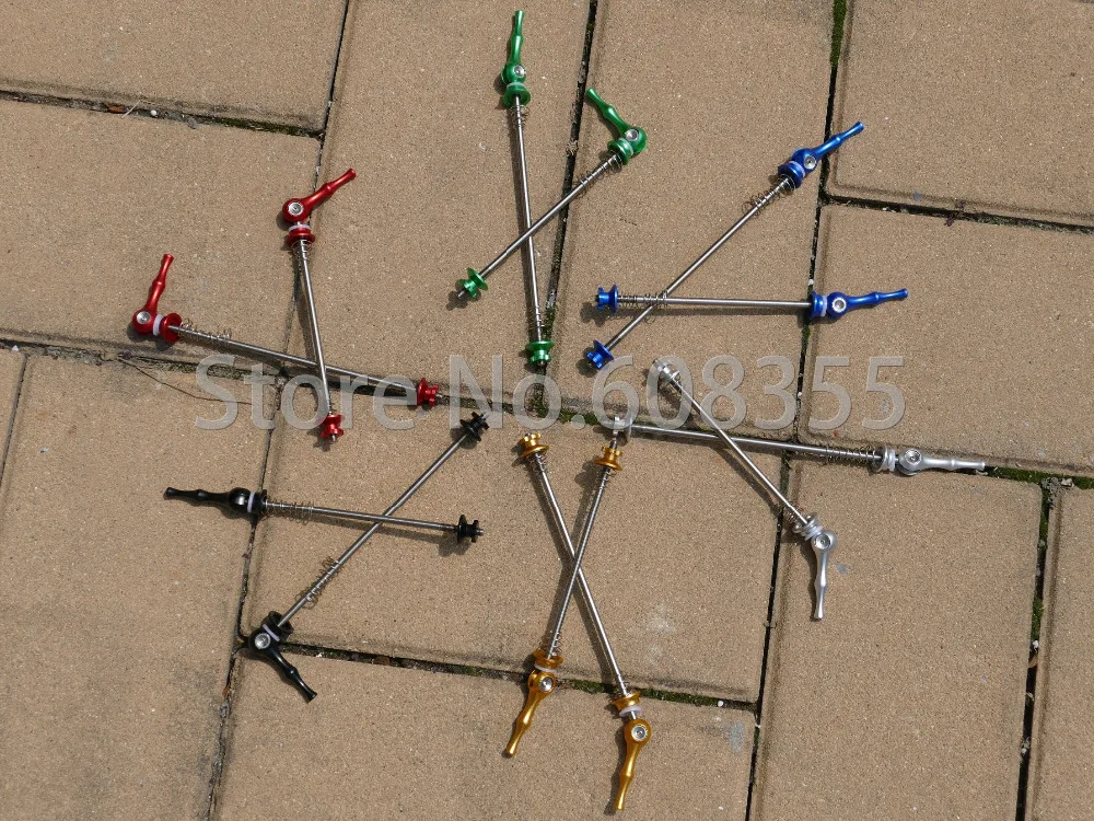 

50g - one pair QR Quick Release Lever Hub Cycling Wheel Ti Titanium Skewer for MTB Road Bike - 6 colors