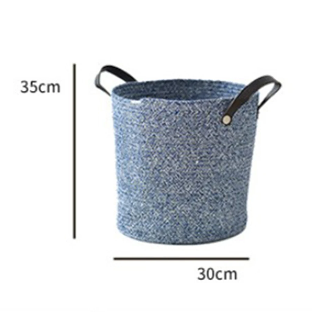 Large Cotton Rope Basket Woven Storage Basket Baby Bins for Diapers Laundry Organization Toys Towels Storage Container