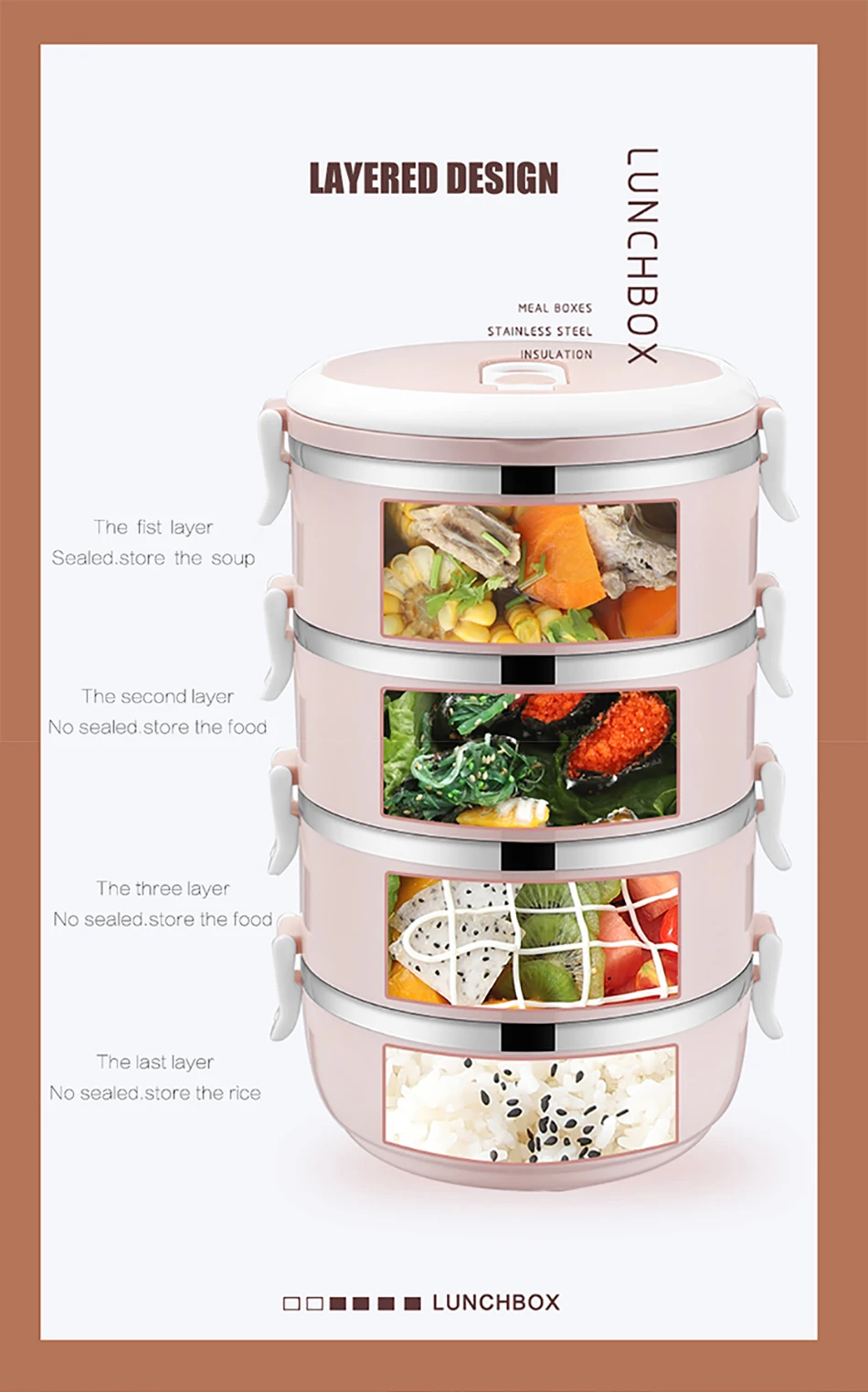 ONEUP Ланч-бокс для детский пищевой контейнер тепловой Bento box с отделениями украшения дома аксессуары кухня японский стиль