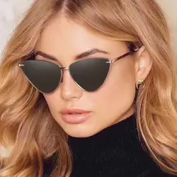 Маленькие солнцезащитные очки «кошачий глаз» Женские Ретро стильные сексуальные треугольные солнцезащитные очки Женская мода океанская